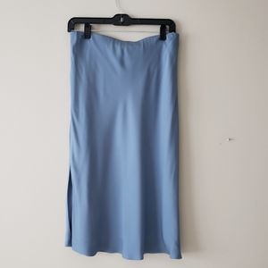 Theory silk slip skirt with slit